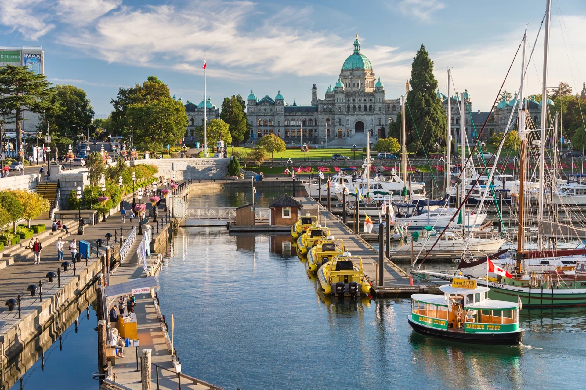 Victoria's Inner Harbour with the British Columbia Parliament Buildings